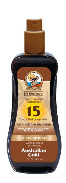 AUSTRALIAN SPRAY GEL BRONZER FPS 15 X 237 ML.
